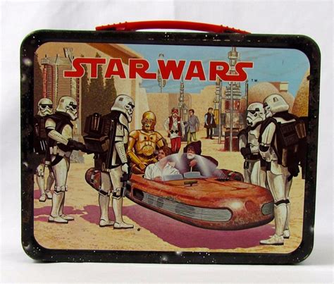 1977 star wars aladdin metal lunch box with thermos|Vintage Star Wars Metal Lunch Box 1977 Lot Of 4 All Have .